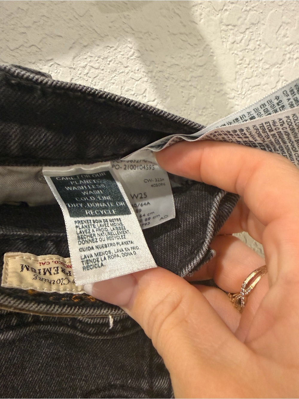 Levi's Black Washed Denim Cutoff Shorts - Picture 5 of 5